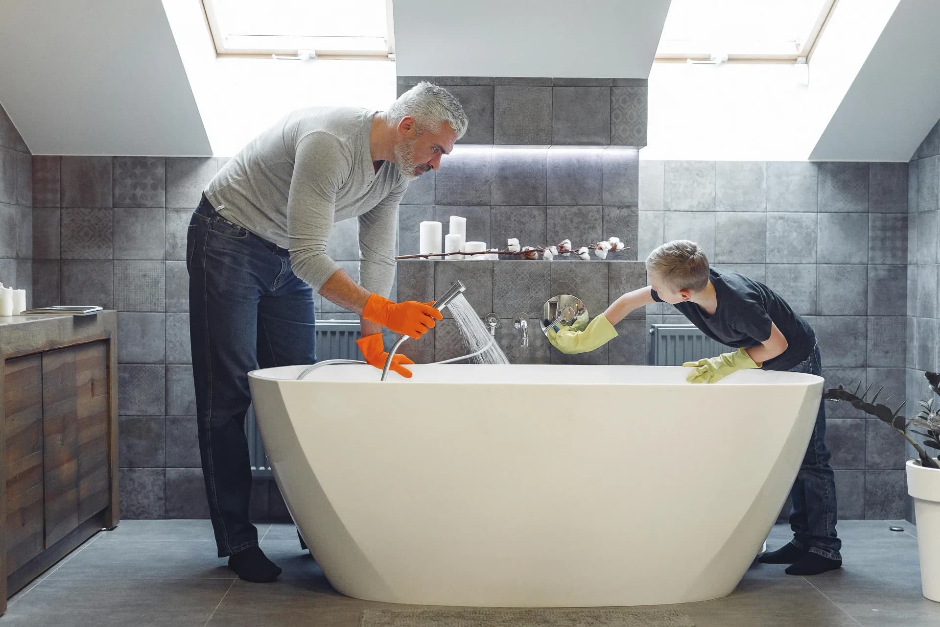 Facilities walkthrough with a technician in an Overland Park office suite